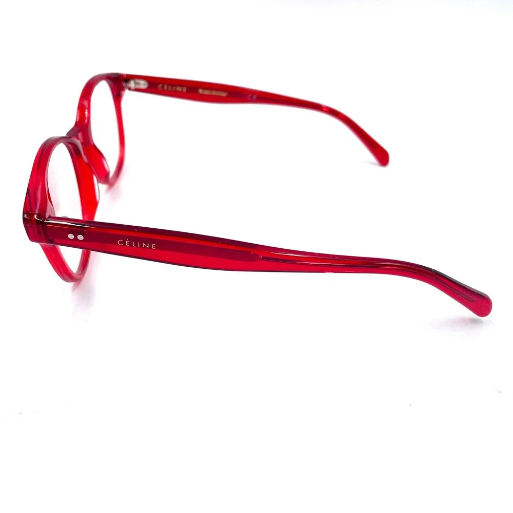 Celine‎ Red Acetate Eyeglasses Frames CL50007i Full Rim Transparent Italy